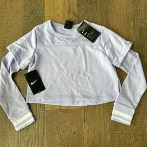 Nike Big Girl Purple Cropped Top